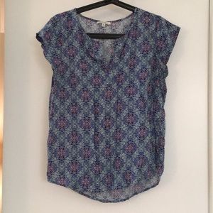 Patterned knit top, M
